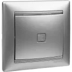 VALENA Рамка 1 пост горизонтальная алюминий