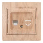 Розетка информационная RJ45, СУ, Plano, сосна, 1-303-11