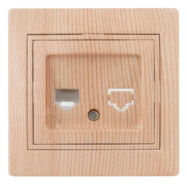 Розетка информационная RJ45, СУ, Plano, сосна, 1-303-11