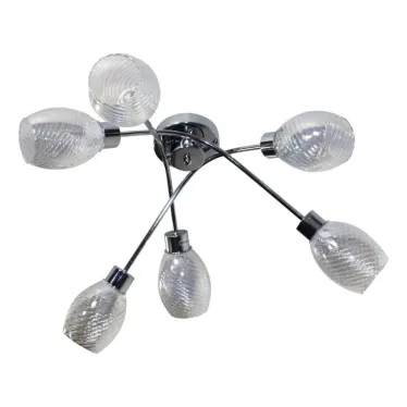 Светильник потолочный НПБ 01-6х40-119 Е14 ИУ 11267-3/6 хром (Плафон 8826)