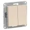 Выключатель двухклавишный ATLASDESIGN схема 5 10АХ механизм бежевый