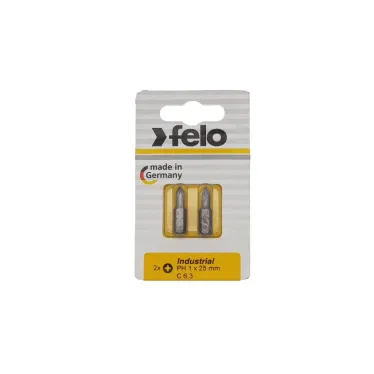 Бита крестовая PH 1X25, серия Industrial, 2 шт в блистере