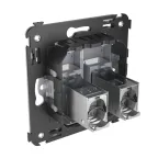 Avanti Компьютерная розетка RJ-45 в стену кат.5e двойная экранированная Закаленная сталь