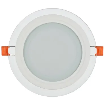 Светильник светодиодный встраиваемый ДВО 1621 со стеклом круг 12Вт 4000К IP20