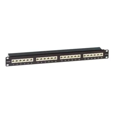 Патч-панель экранированная 19дюйма 1U CAT6A RJ45 LSA 24 порта