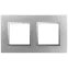 Рамка для розеток и выключателей Elegance 14-5012-03 Classic, на 2 поста, алюминий