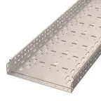 Лоток перфорированный Стандарт INOX (AISI 409) 400х80х3000 (1,0 мм) (6 м/уп)