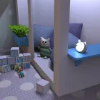 Светильник ночник настольный 5 Вт 200 лм 2700-6000К DC 5В Голубой IP20 100х100х109мм с Li-ion акк 1200мА диммируемый Qplus Gauss