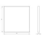 Светильник светодиодный SPO-910-1-40K-045 595x595x40 45Вт 4725Лм 4000К призма С ПРОВОДОМ (2/48)