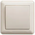 W59 Переключатель одноклавишный, 10АХ, в сборе, слоновая кость