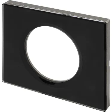 Рамка, однопостовая, черное стекло