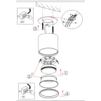 Светодиодная подсветка накладная под GX53 OL8 GX53 BK алюминий цвет черный