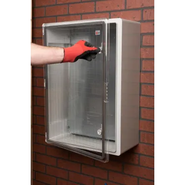 Бокс пластиковый с монтажной платой прозр. дверь 700х500х250 мм IP65 PROxima