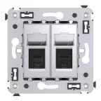 Avanti Телефонная розетка RJ-12 в стену двойная Закаленная сталь