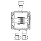 Взрывозащищенная клеммная коробка из алюминия TBE-A-12-(2xCBC.2-2xCBC.2(i)-2xTEO.2)-2xKAEPM2MHK-20(A)-1xKAEPM2MHK-20(C)1Ex e IIC Т5 Gb / Ex tb IIIC T95°C Db IP66