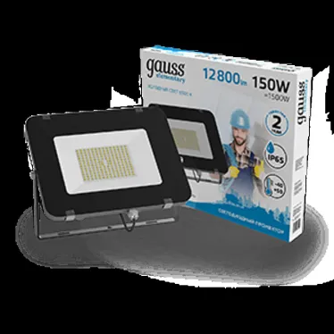 Прожектор светодиодный ДО 150 Вт 13500 лм 6500К AC 220В IP65 286х295х39мм Elementary G2 Gauss