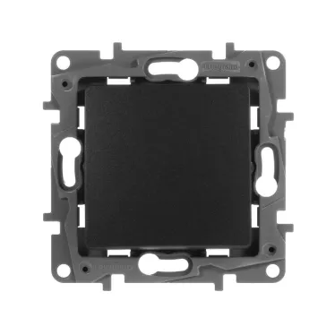 ETIKA Переключатель одноклавишный автоматические зажимы 10AX антрацит