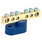 Шина N ноль на одном угловом изоляторе ШНИ-6х9-6-У1-С