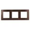 Рамка для розеток и выключателей Серия 12 12-5103-13 на 3 поста, Сатин, бронза