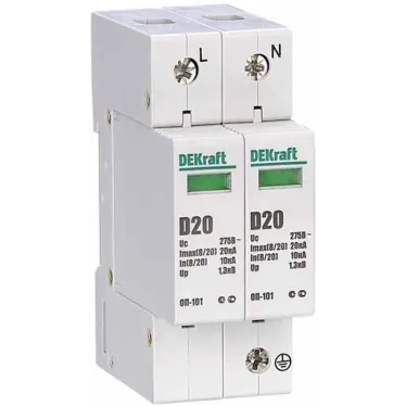 Ограничитель перенапряжения двухполюсный ОП-101 2п 20кА D