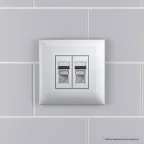 Avanti Компьютерная розетка RJ-45 в стену кат.5e двойная экранированная Закаленная сталь