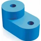 Изолятор нулевой шины угловой синий