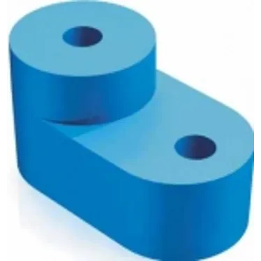 Изолятор нулевой шины угловой синий