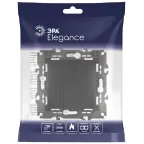 Выключатель тройной, 10АХ-250В, Эра Elegance, антрацит,14-1107-05