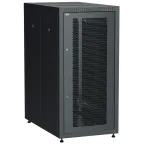 Шкаф LINEA E 24U 600х1000мм двери 2шт перфорированная и металл черный
