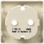 Valena LIFE Лицевая панель розетки 2К+З Слоновая кость