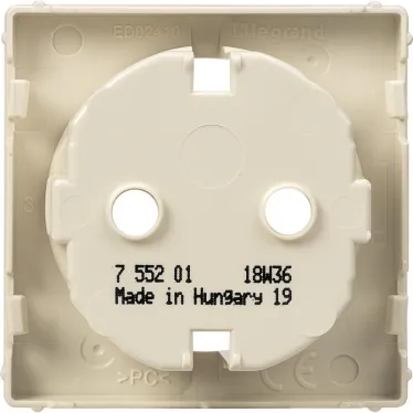 Valena LIFE Лицевая панель розетки 2К+З Слоновая кость