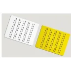 Табличка полужесткая 15x9мм. Полиэстер. Белая (77 шт. на пластине, упак. по 10 листов)