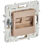 SKANDY Розетка компьютерная двойная RJ45 кат.6 SK-K04Sa песочный IEK