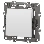 Кнопка, 10АХ-250В, Elegance, белый (10/100/2500) 14-1111-01