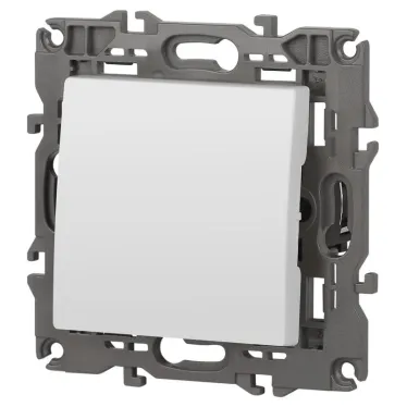 Кнопка, 10АХ-250В, Elegance, белый (10/100/2500) 14-1111-01