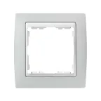 Рамка на 1 пост, S82, пастель серая - белый