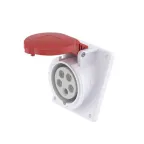 Розетка скрытой установки с наклоном IP44 32А 3P+E+N 400В