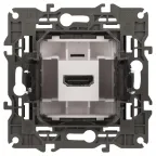 Розетка HDMI, Эра Elegance, антрацит, 14-3114-05