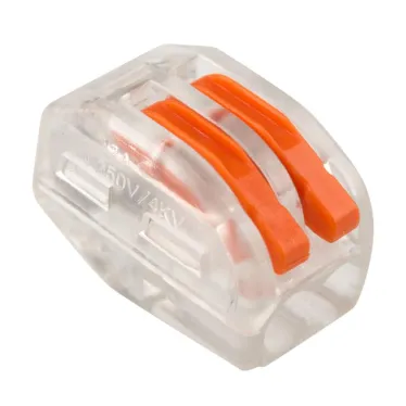 Клемма универсальная СМК 222-412, 2-проводная прозрачная 0,08-2,5 4 кв мм 50шт, REXANT