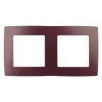Рамка на 2 поста, Эра12, бордо, 12-5002-25