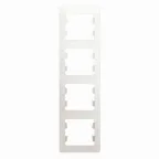 GLOSSA Рамка 4 поста вертикальная перламутр