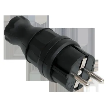 ОМЕГА Вилка угловая каучук 16А 2Р+E IР44