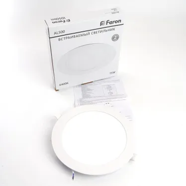 Светильник светодиодный ДВО-15w 6400К 1050Лм slim белый