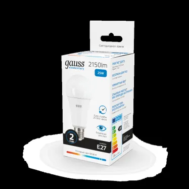 Лампа светодиодная LED 25 Вт 2150 лм 6500К А70 груша холодный E27 AC 220В Elementary Gauss