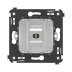 Avanti Компьютерная розетка RJ-45 без шторки в стену, кат.5e одинарная экранированная, Белое облако