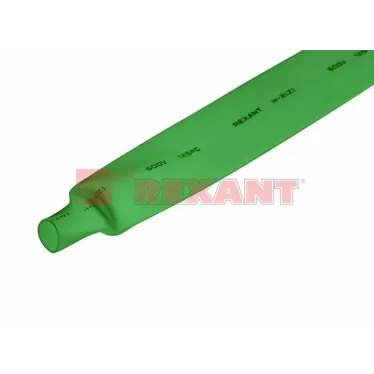 Термоусаживаемая трубка 20,0 10,0 мм, зеленая, упаковка 10 шт. по 1 м, REXANT