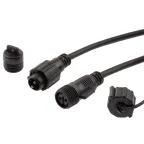 Удлинитель ERAPS-U10 для гирлянды IP65, 10 метров каучук черный