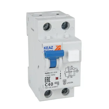 Выключатель автоматический дифференциального тока АВДТ 2П 16А 300мА A OptiDin D63-24C16-A-У3 6кА