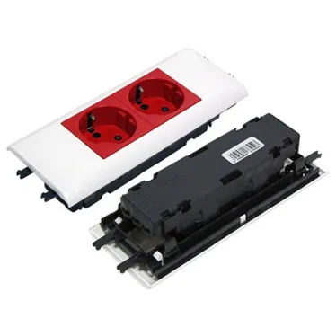 Mosaic-New Розетка двойная 2К+3 с заземлением 65мм