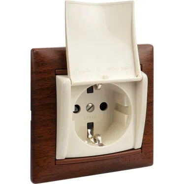 Рамка VALENA 1 пост тонированное дерево